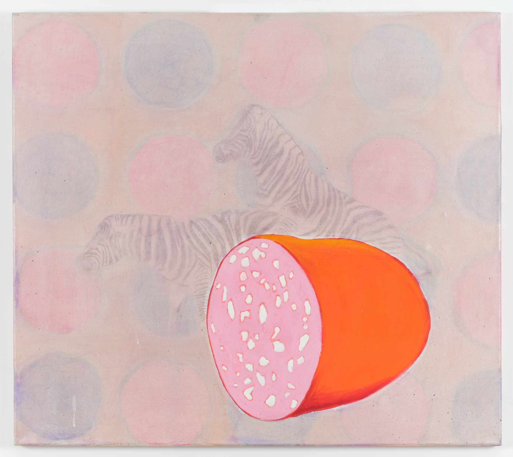 Christoph Matthes, <i>processed</i>, processed 2022. Mixed media on canvas, 35 1/2 x 31 1/2 in (90.2 x 80 cm)